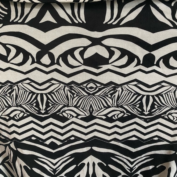 New Diane Von Furstenberg Silk Jeanne Two Zebra Tattoo Black Cream Wrap Dress 4 - Picture 5 of 10